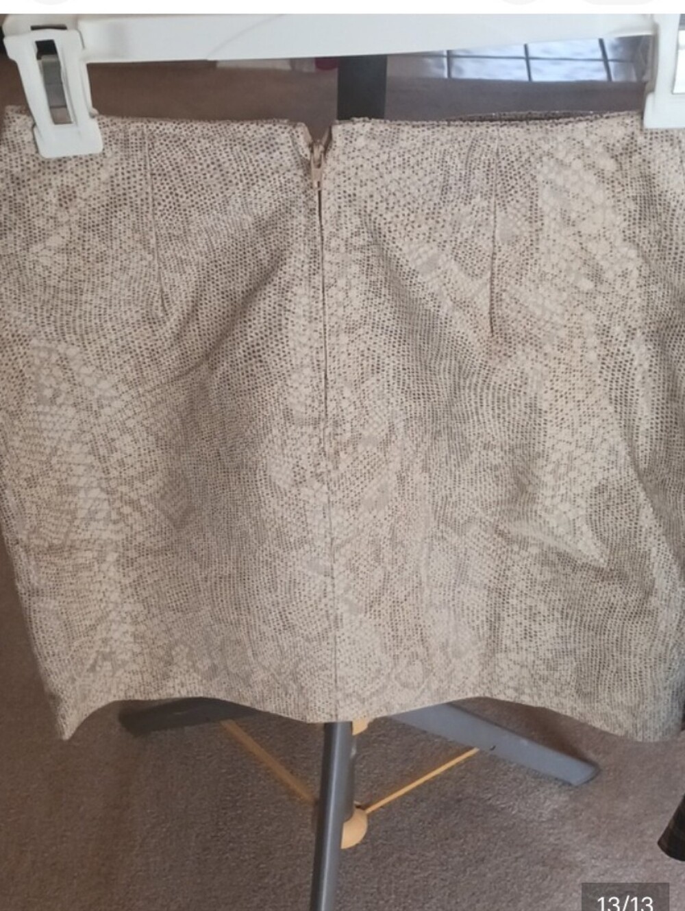 Vintage women's Leather skirt, U.S. size 2 Danier/Canada/-reptile Print